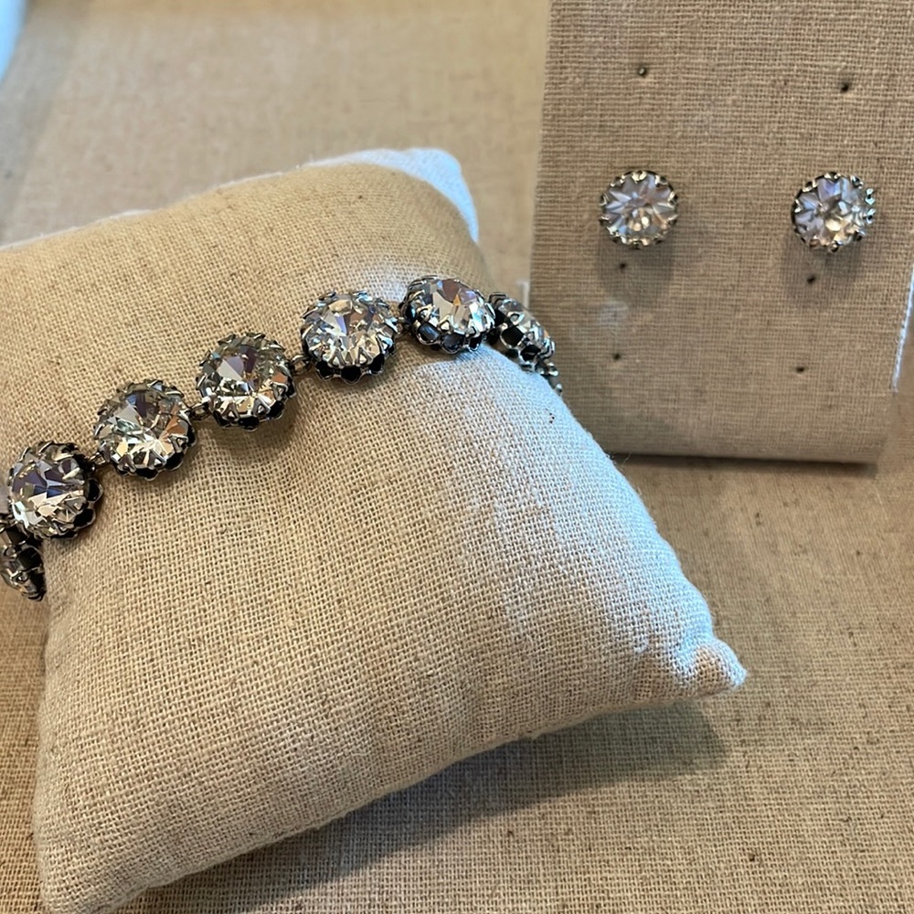 Stella & Dot set: Vintage Crystal bracelet and Vintage Crystal Studs